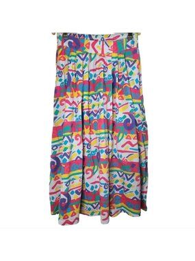 Vintage vibrant maxi skirt Size medium womens